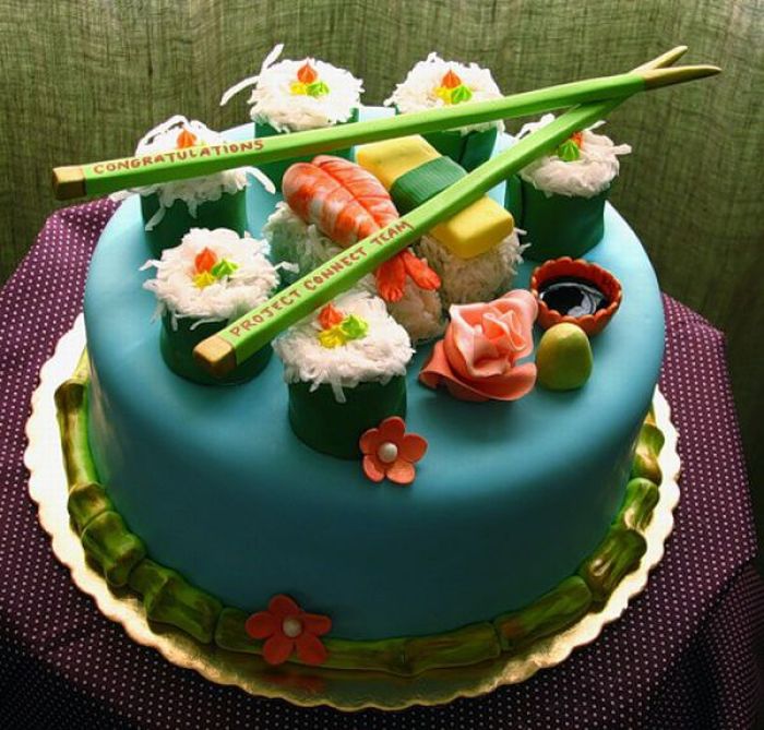 Happy Birthday Sushi Cake