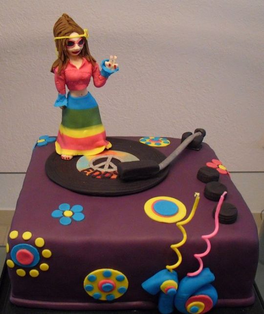 Hippie Birthday Cake