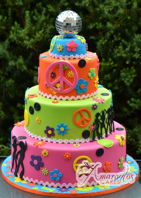 Hippie Birthday Cake