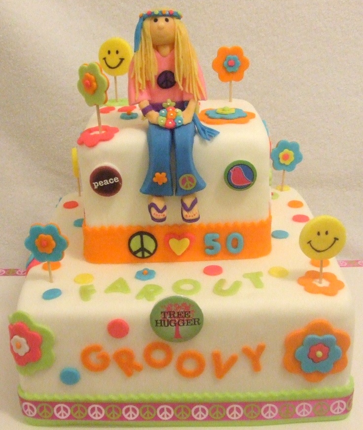 Hippie Birthday Cake