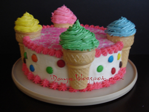 Ice Cream Cake Decoration Idea