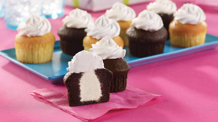 Ice Cream Filled Cupcakes