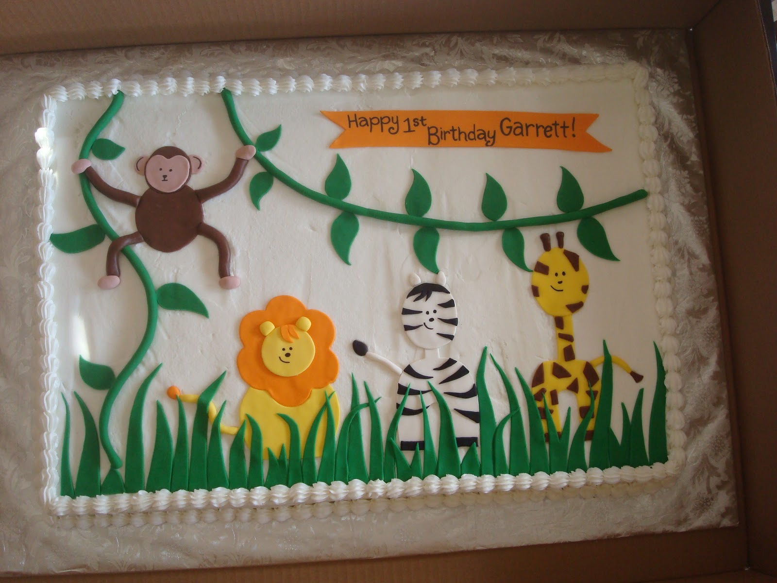 9 Animal Theme Baby Shower Cakes Full Sheet Photo Animal Baby