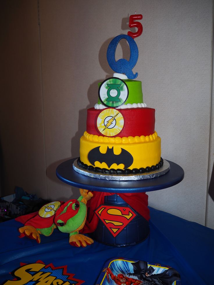 Justice League Birthday Cake