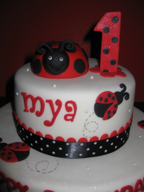 Ladybug 1st Birthday Cake