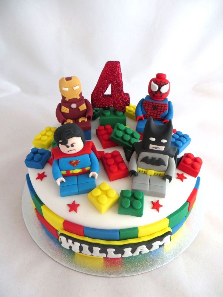 Lego-Superhero-Birthday-Cake