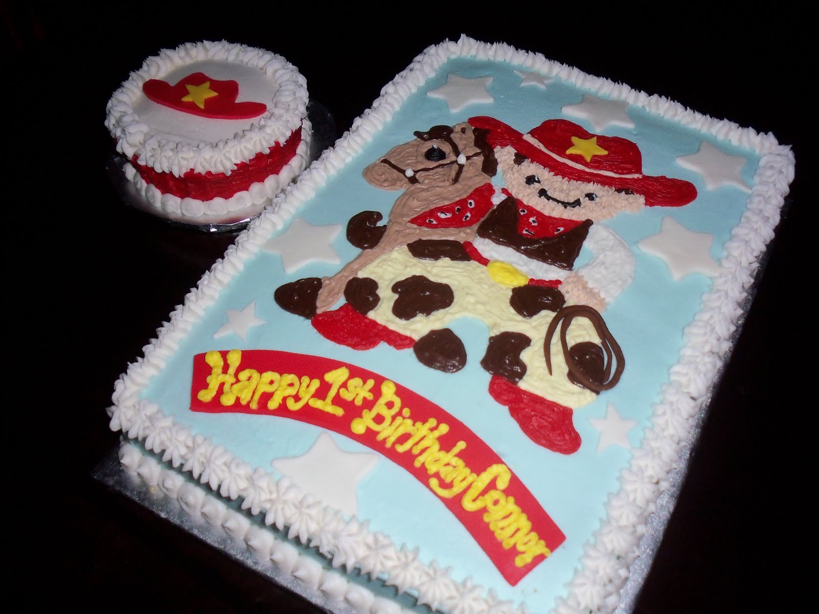 Little Cowboy 1st Birthday Cake