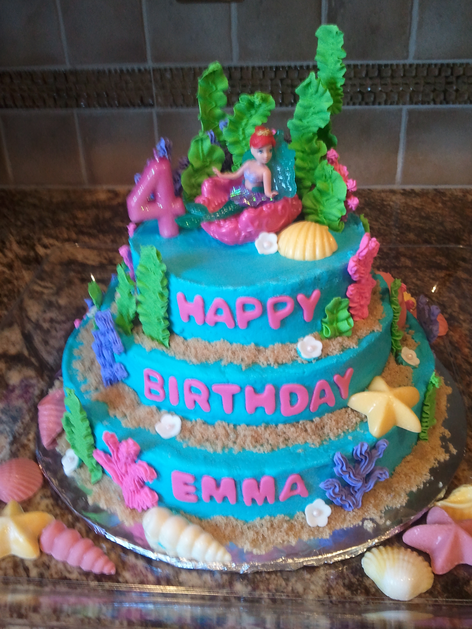 Little Mermaid Birthday Cake