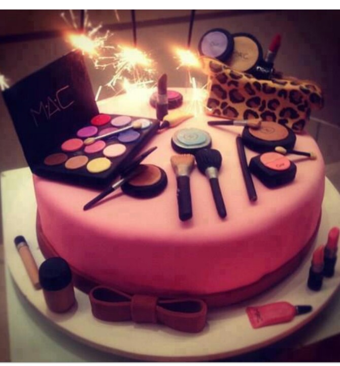 Makeup Birthday Cake