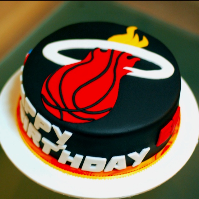 Miami Heat Birthday Cake