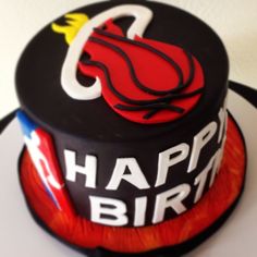 Miami Heat Birthday Cake