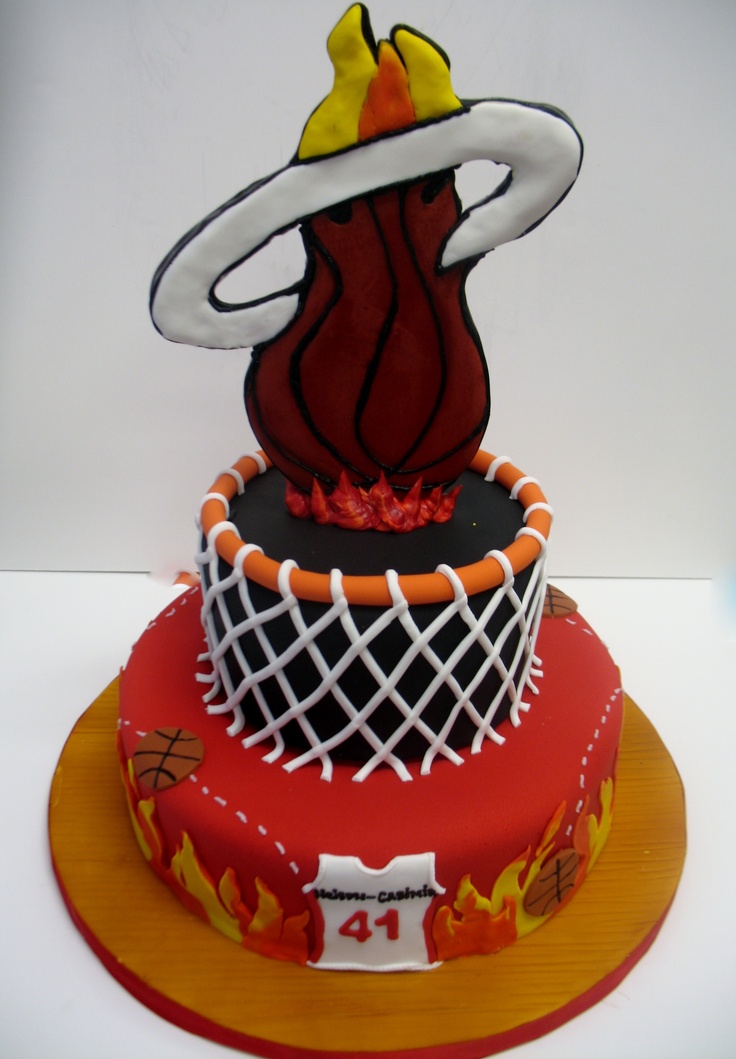 Miami Heat Birthday Cake