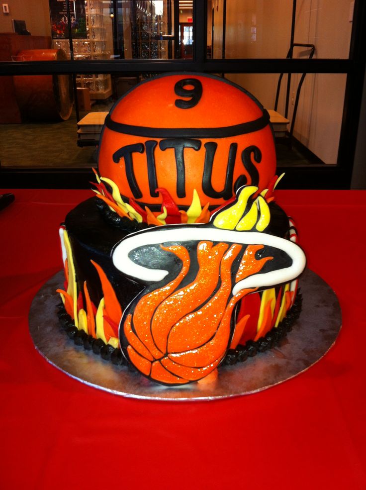 Miami Heat Birthday Cake