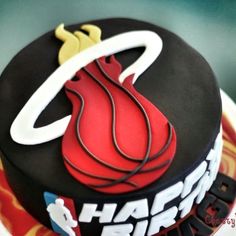 Miami Heat Birthday Cake