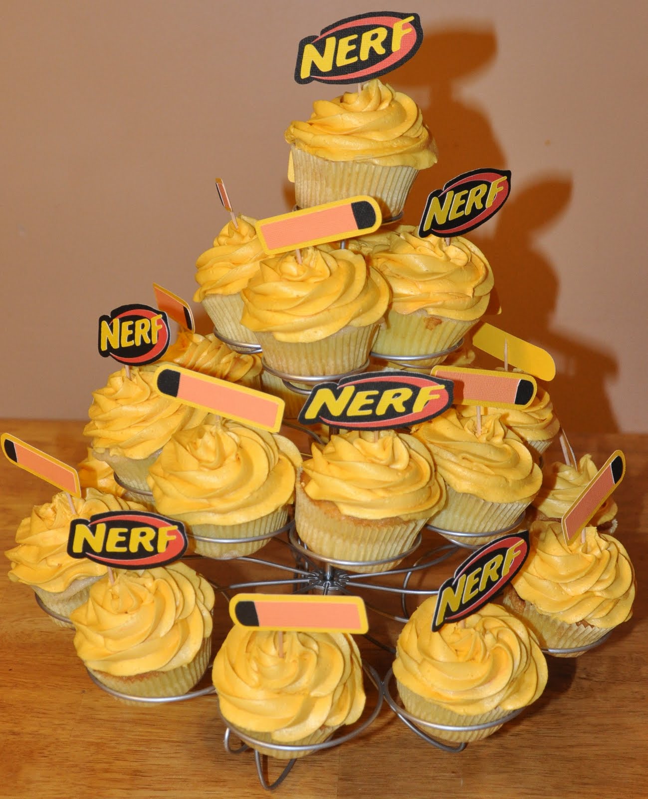 Nerf Birthday Cake Cupcakes