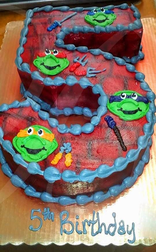 Ninja Turtles Birthday Party Cake