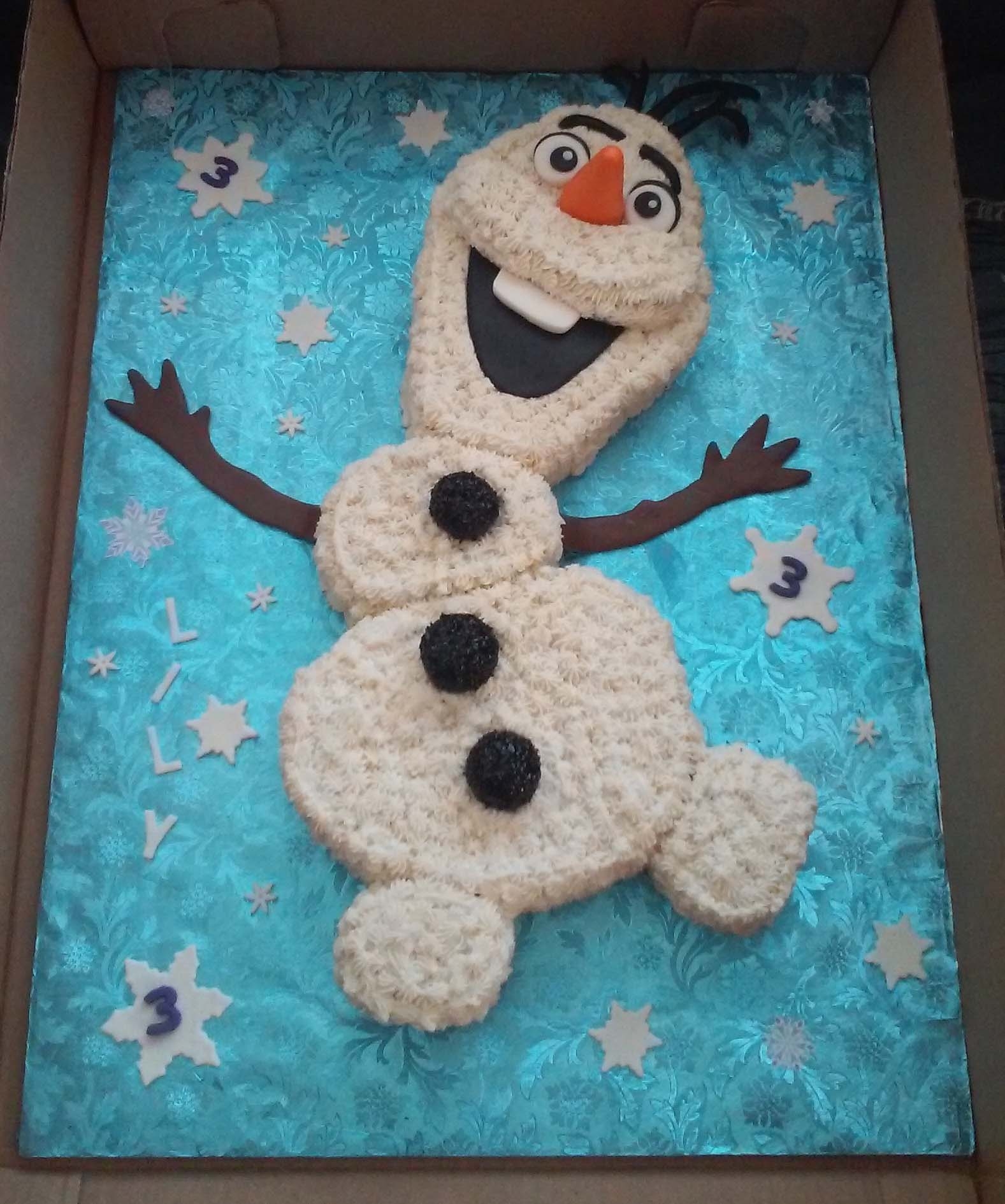 Olaf Themed Birthday Cake