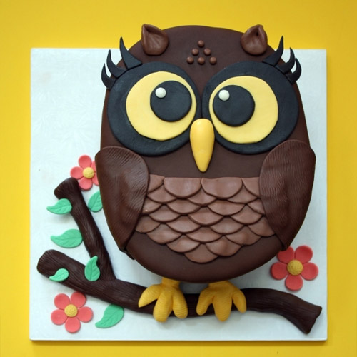 Owl Birthday Cake