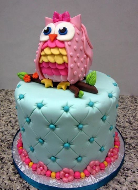 Owl Birthday Cake