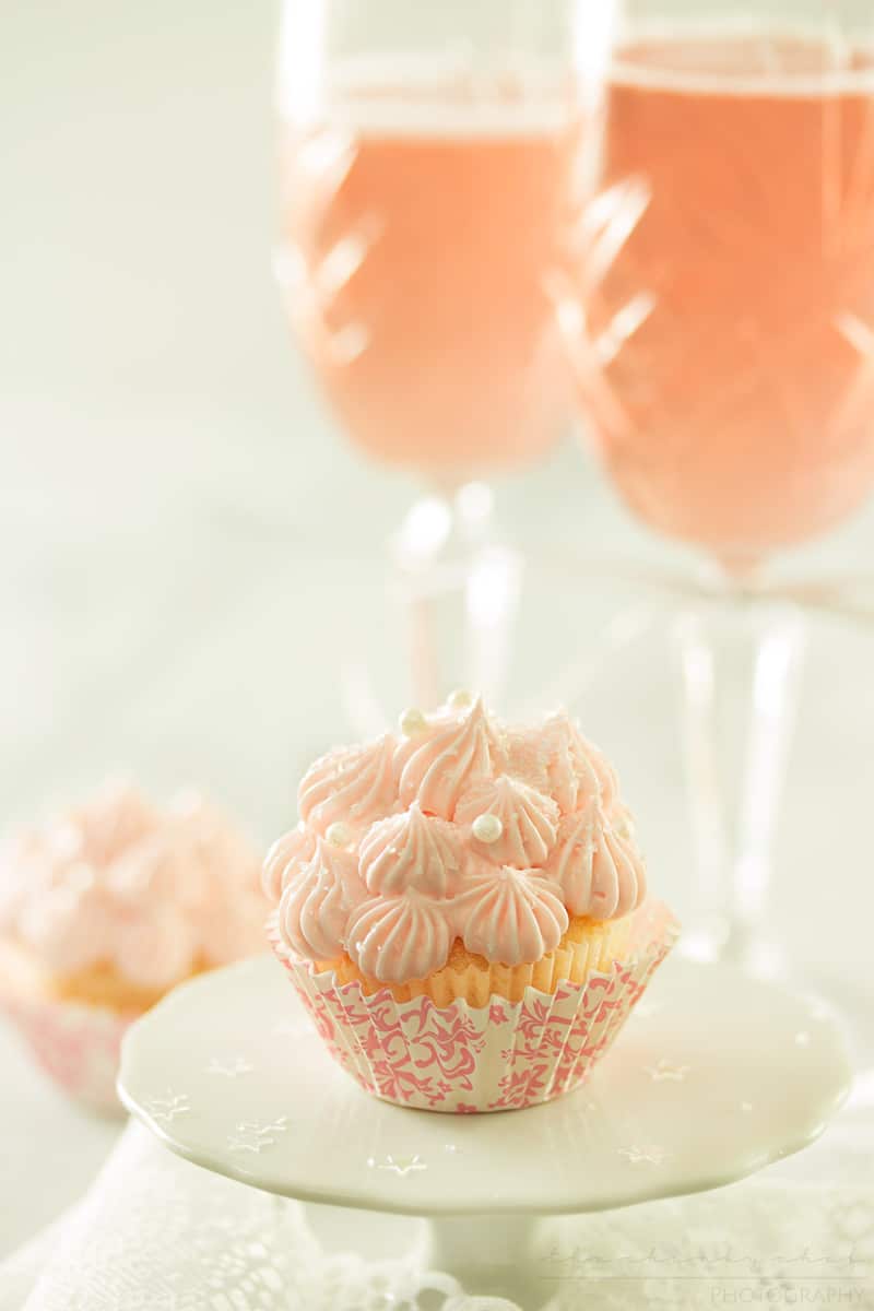 Pink Champagne Cupcakes