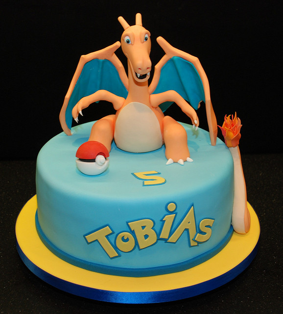 Pokemon Charizard Birthday Cake