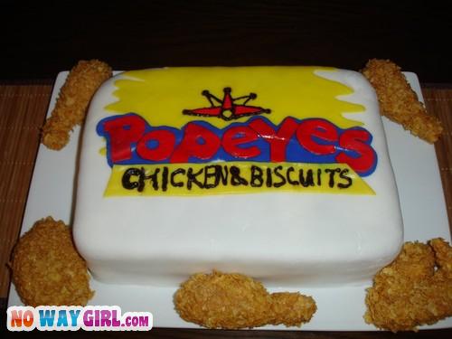 Popeye Fried Chicken Birthday Cake