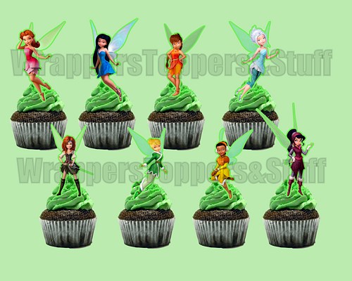 Printable Tinkerbell Cupcake Toppers