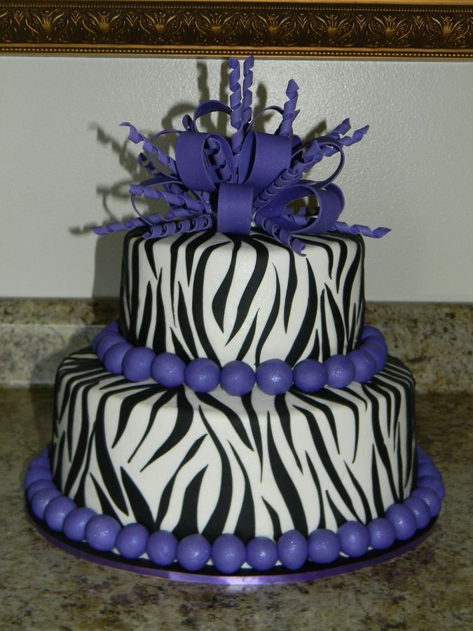 9 Photos of Small Purple Zebra Birthday Cakes