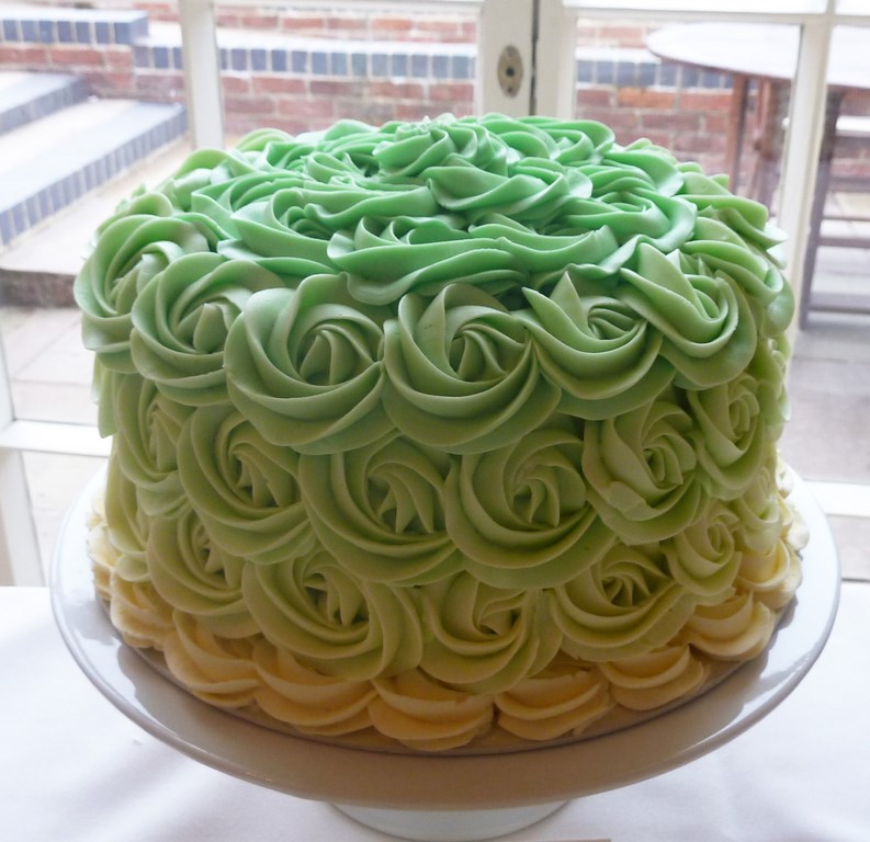 Red Velvet Cake with Green Swirl