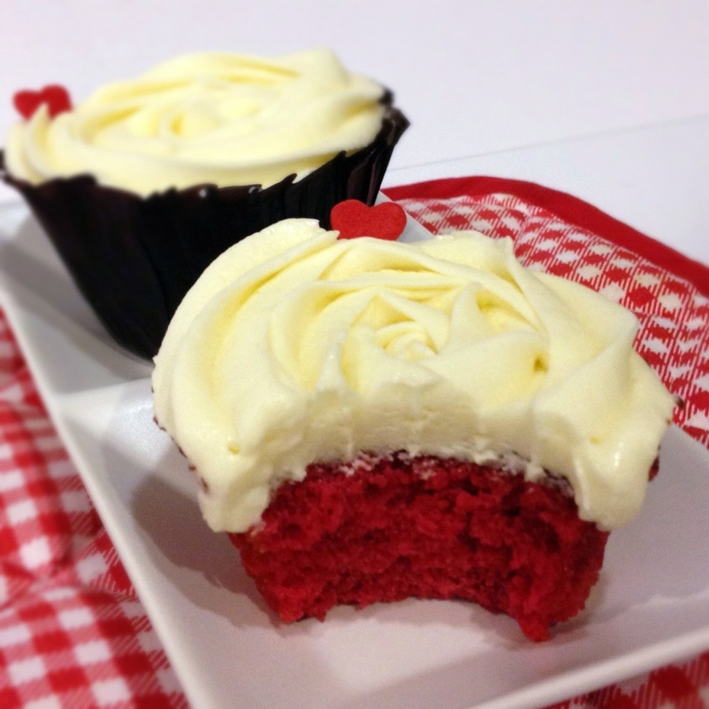 Red Velvet Cupcakes with Cream Cheese Frosting