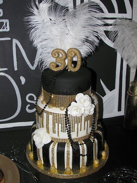 Roaring 20s Birthday Party Cake