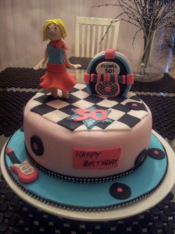 Rock'n Roll Themed Cake