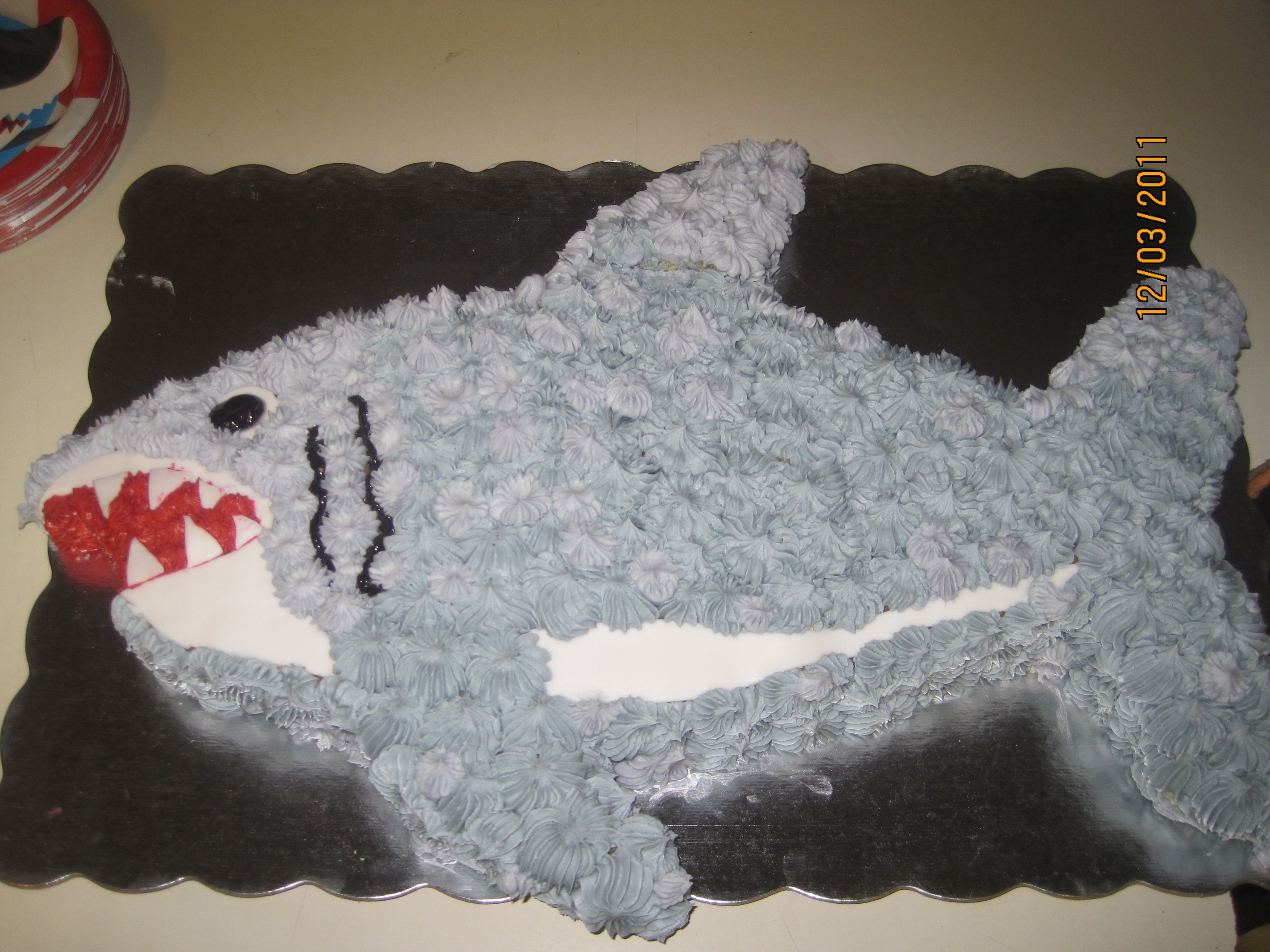 Shark Cupcake Birthday Cake