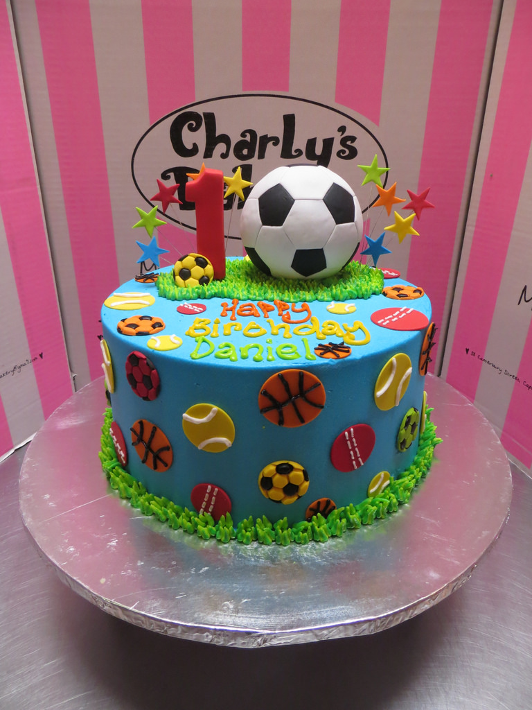 Sports-Themed Birthday Cake