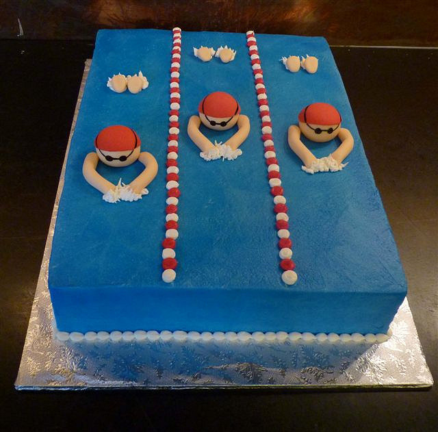 Swimming Birthday Cake