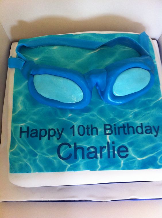 Swimming Pool Party Birthday Cake