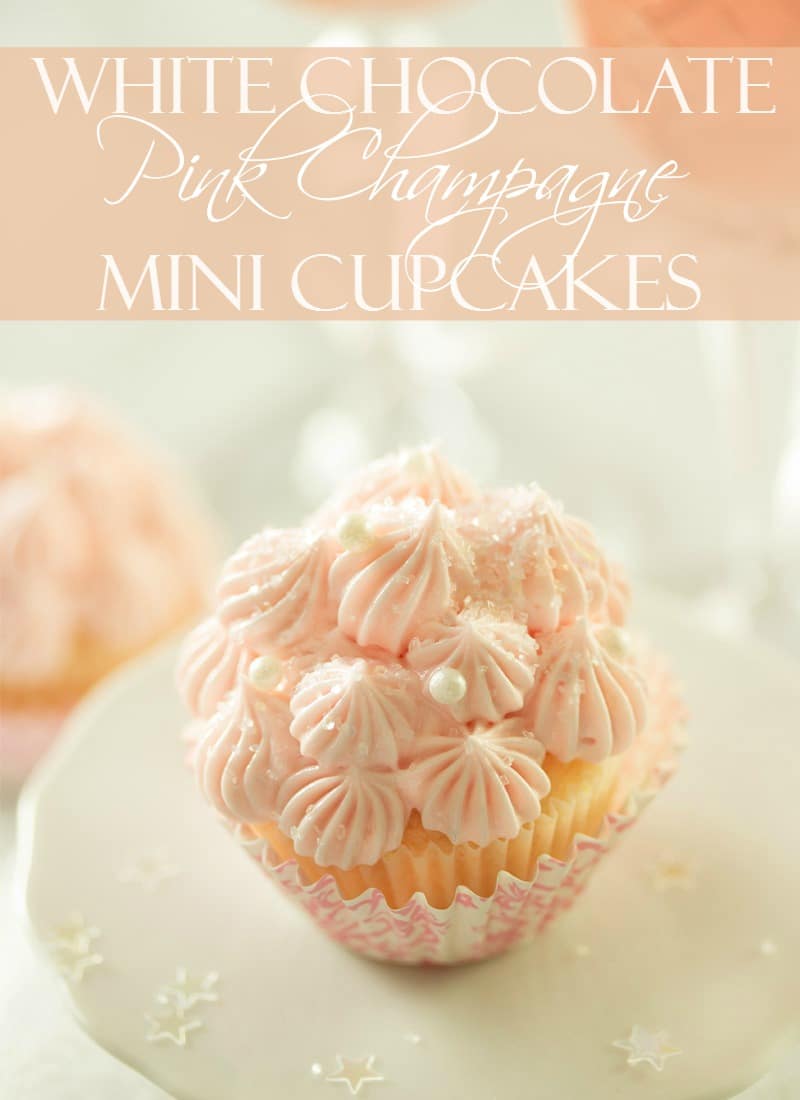 White Chocolate Champagne Cupcakes