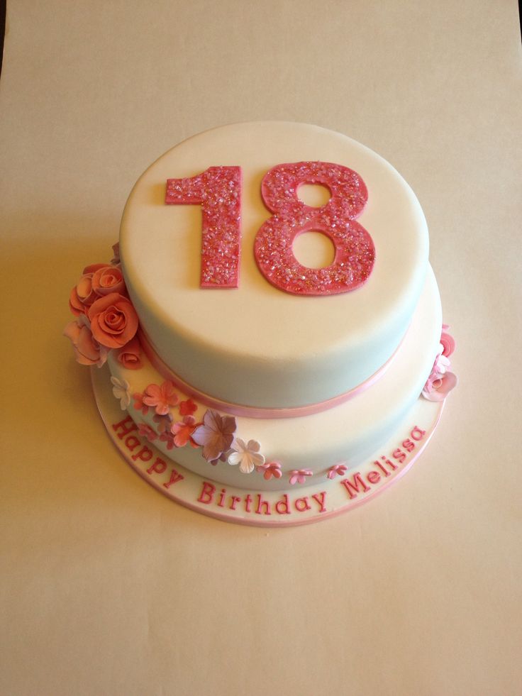 18th Birthday Cake with Roses