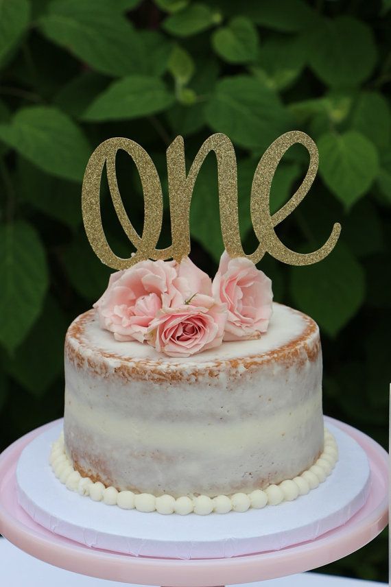 1st Birthday Glitter Cake Topper