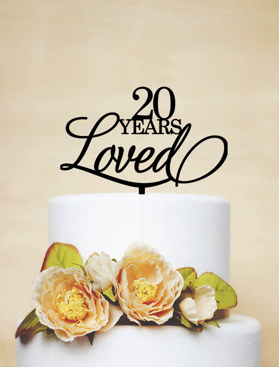 20 Year Anniversary Cake Topper