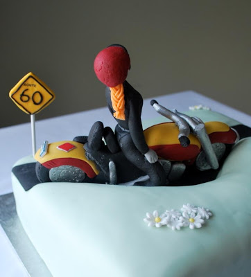 60th Birthday Motorcycle Cake