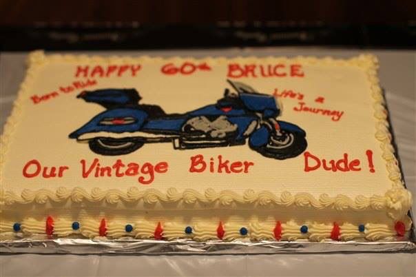 60th Birthday Motorcycle Cake