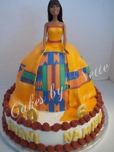 African American Barbie Cake