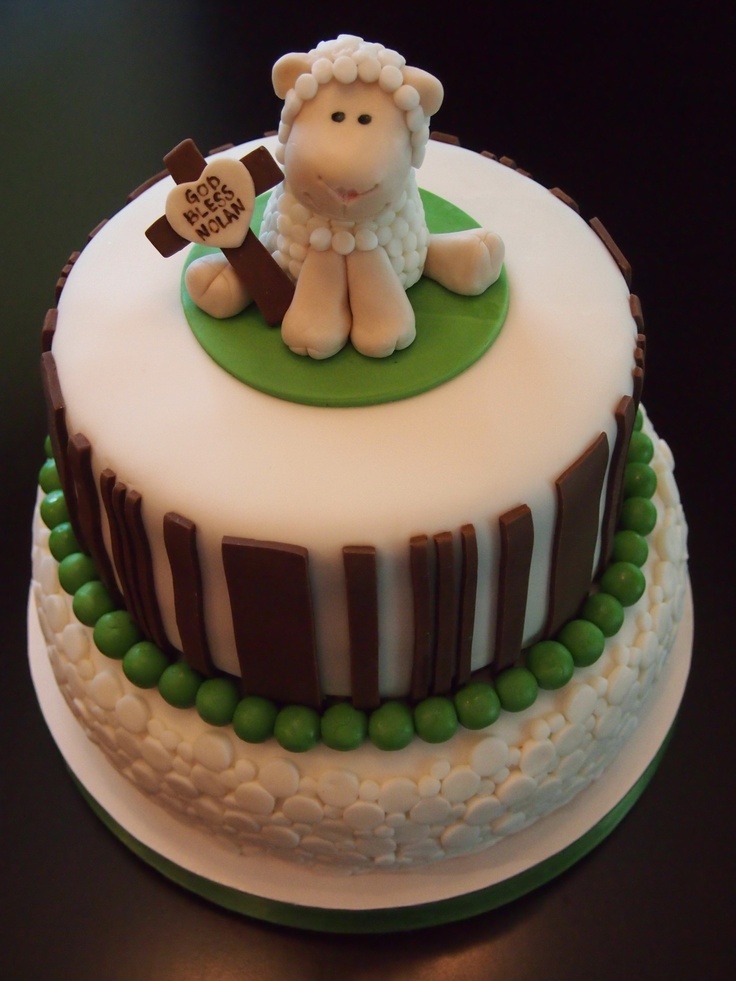 8 Photos of Lamb Baptism Cakes