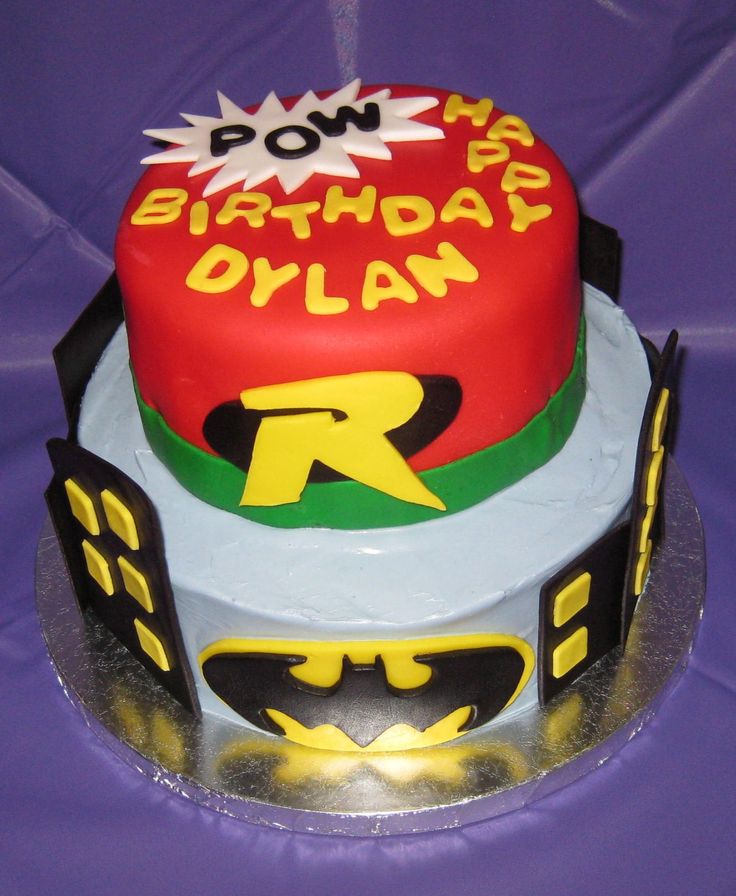 Batman and Robin Birthday Cake