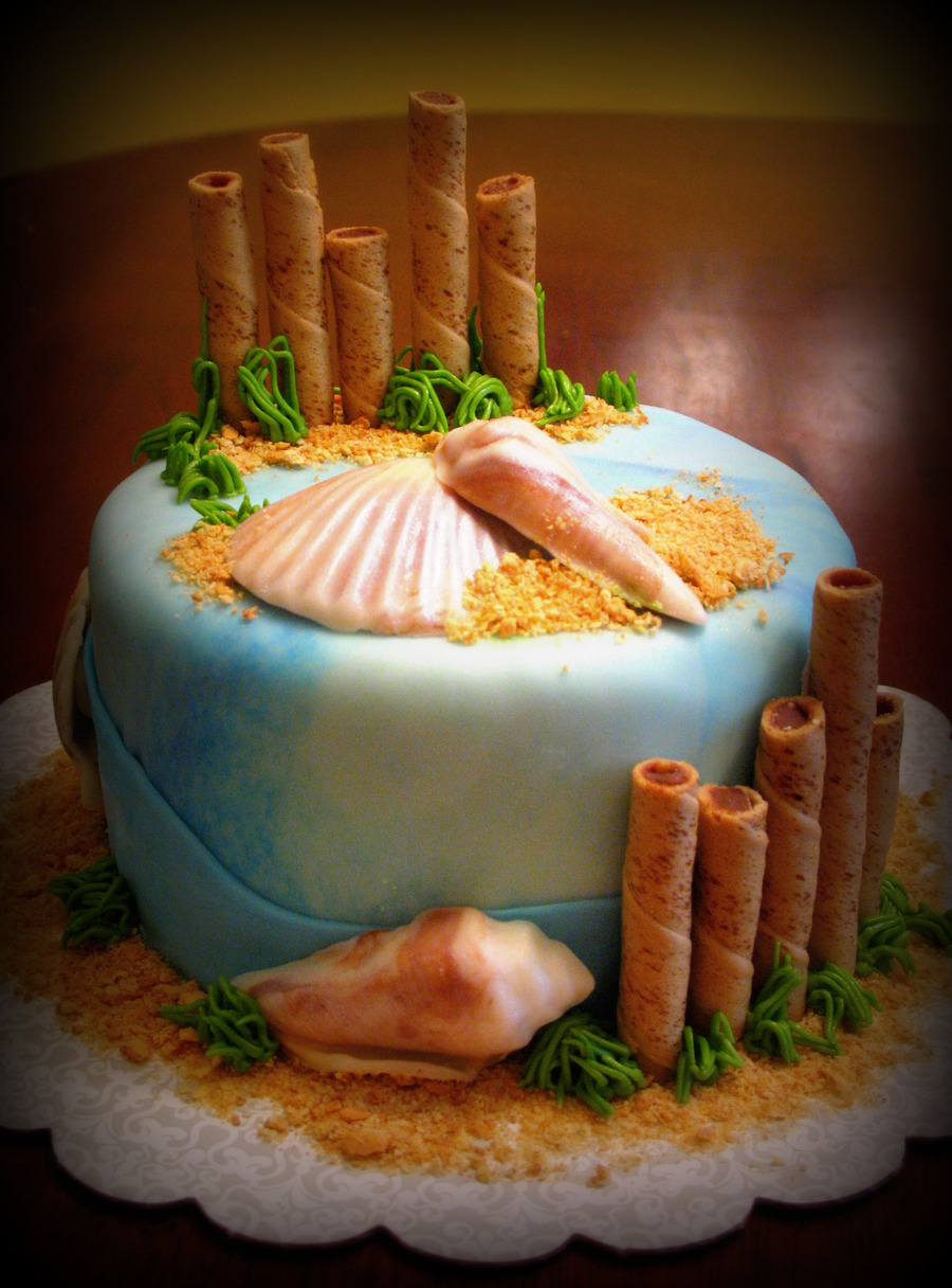 Beach Birthday Cake