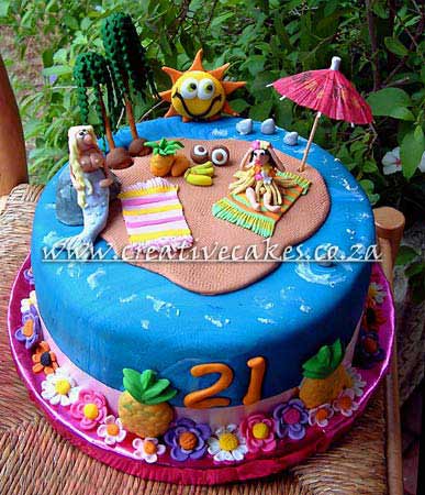 10 Photos of Beach Birthday Cakes For Women