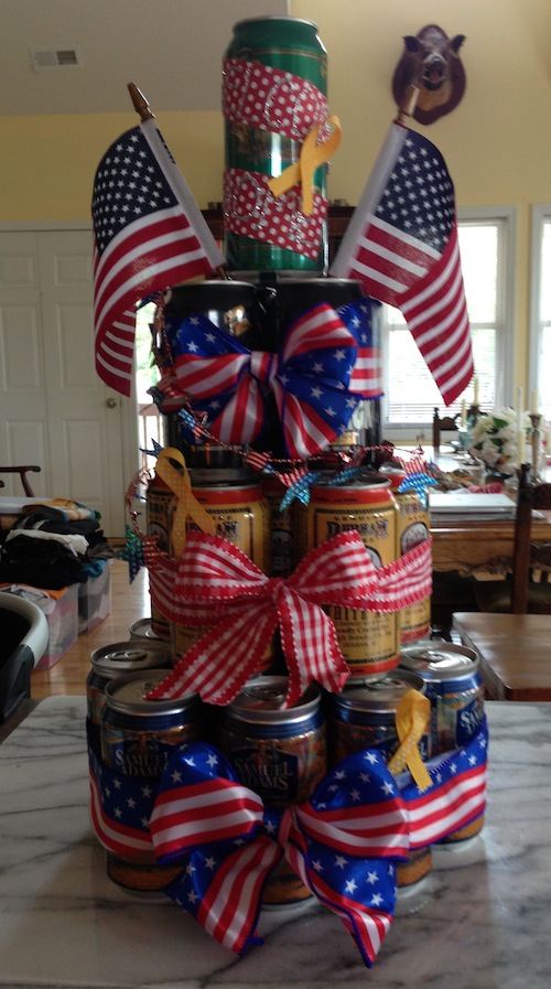 Beer Can Cake Tower