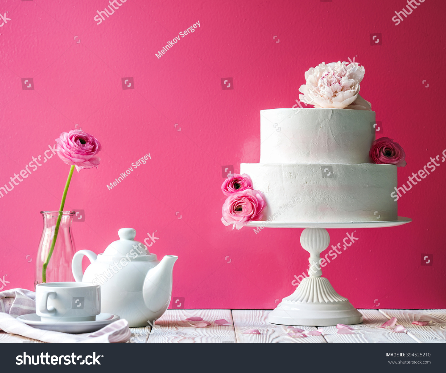 Birthday Cake with Flowers