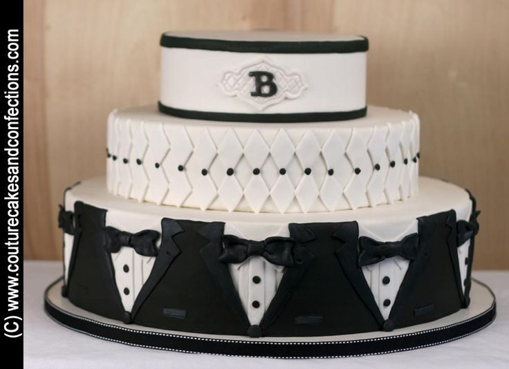 Black Tie Tuxedo Cake